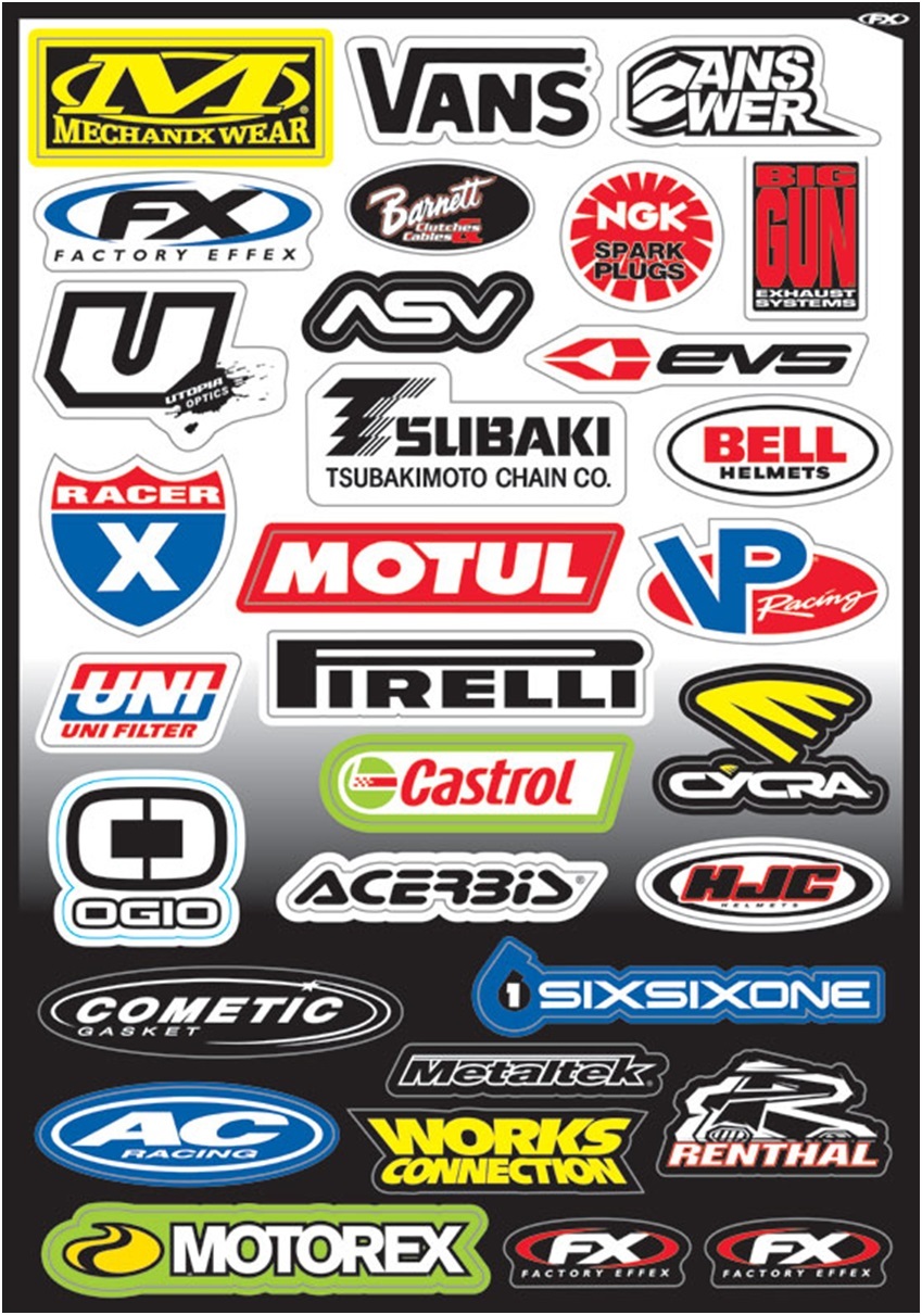 FX Factory Effex NEW Mx Graphics Decal Dirt Bike Motocross Sponsor ...