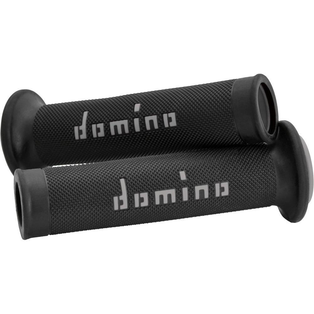 Domino Black/Silver Road Racing Grips - Picture 1 of 3