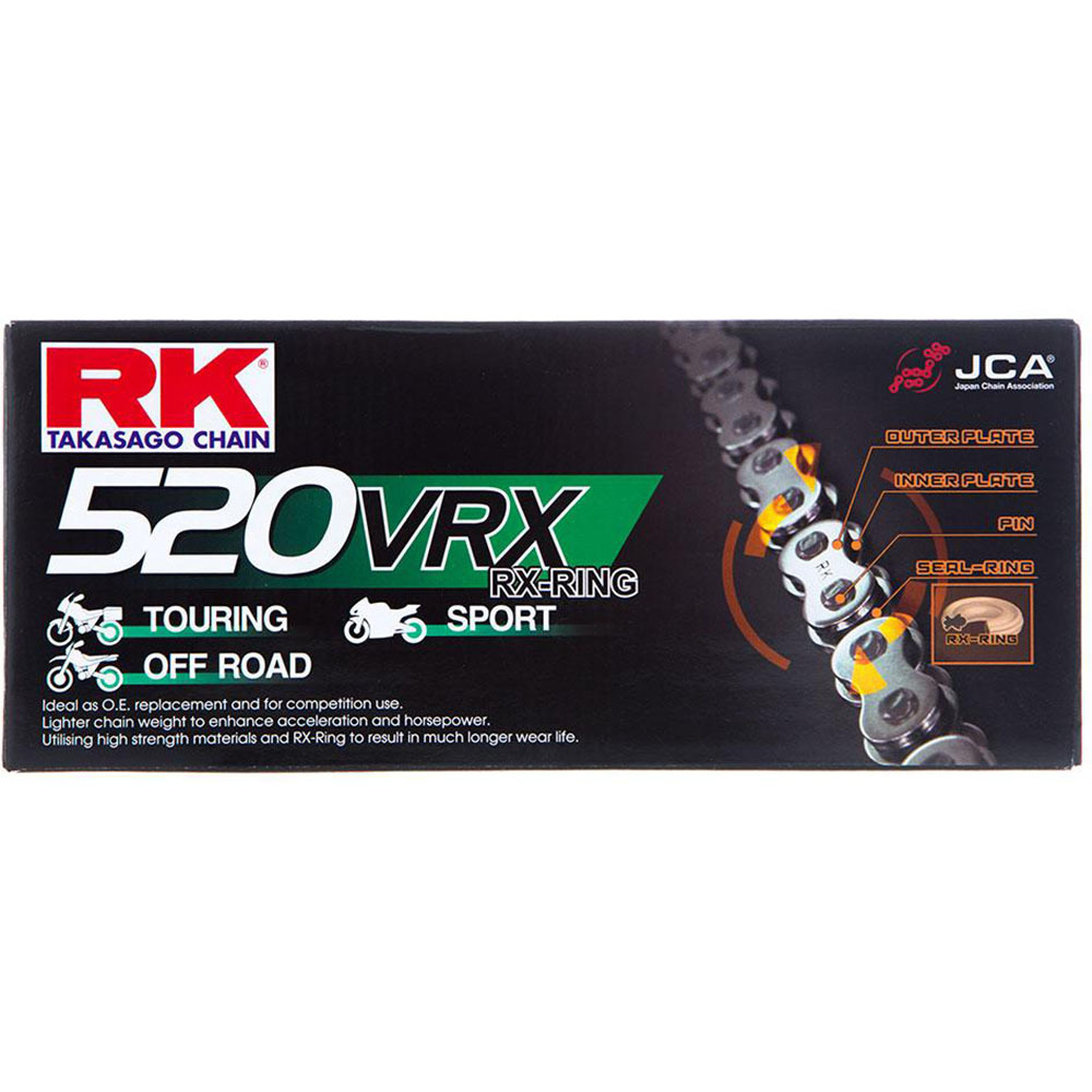 JT 525 X1R Steel 124 Link X-Ring Heavy Duty Motorcycle Chain – Chains and  Sprockets