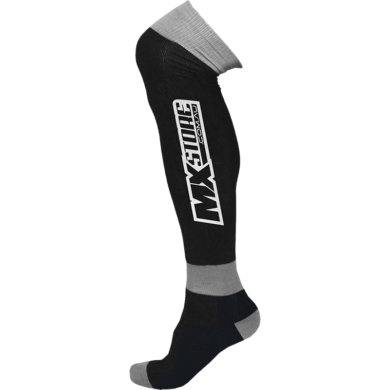 MXStore NEW Mx Black Grey Above Knee Riding Motocross Knee Brace Dirt