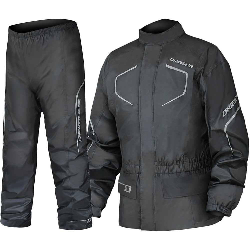 DriRider Thunderwear 2 Wet Weather Waterproof Black Motorcycle Jacket ...