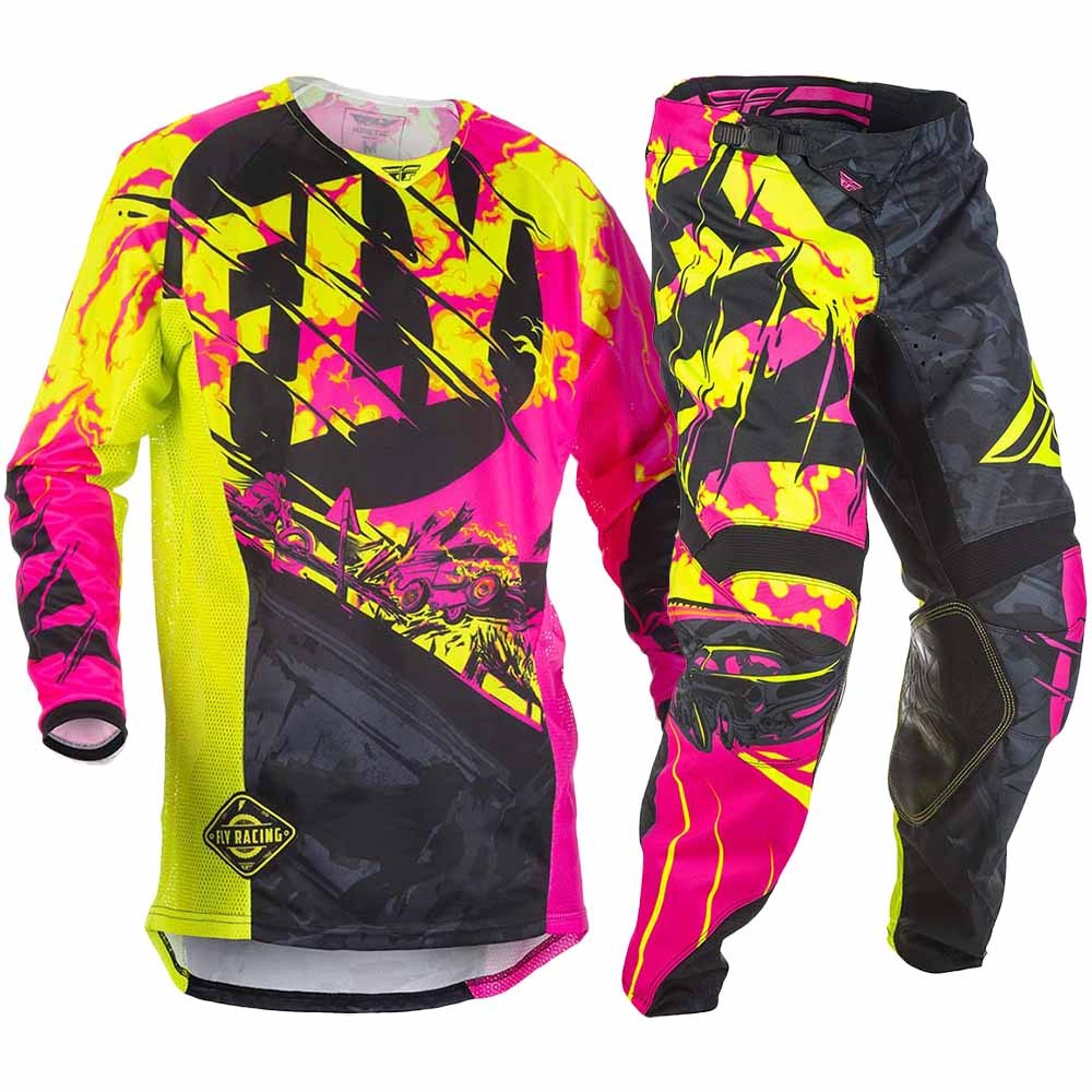 NEW Fly Racing 2018 Youth MX Outlaw Pink HiVis Girls Motocross