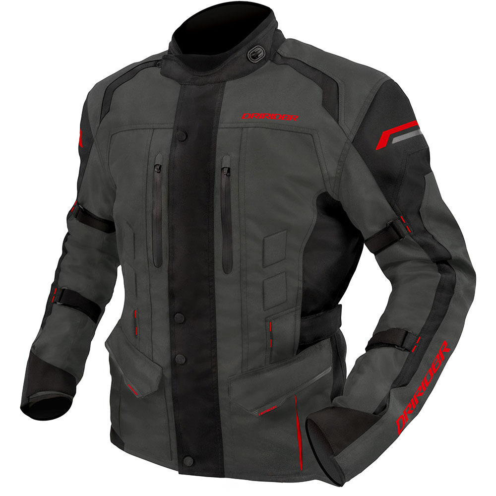 DriRider Compass 4 Grey Black Red Jacket at MXstore