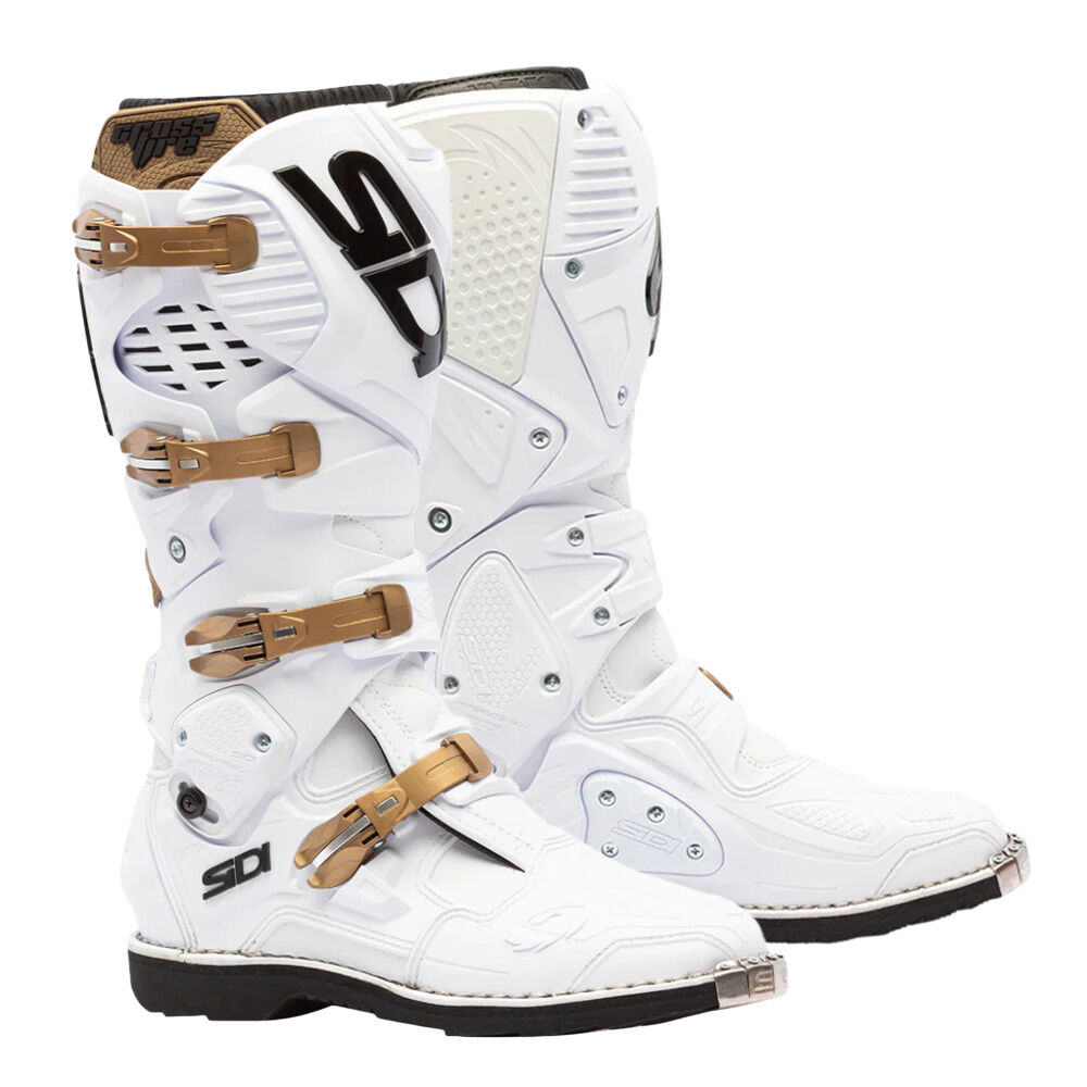 Sidi Crossfire 3 White/Bronze Boots | Buy Online | MXstore Australia