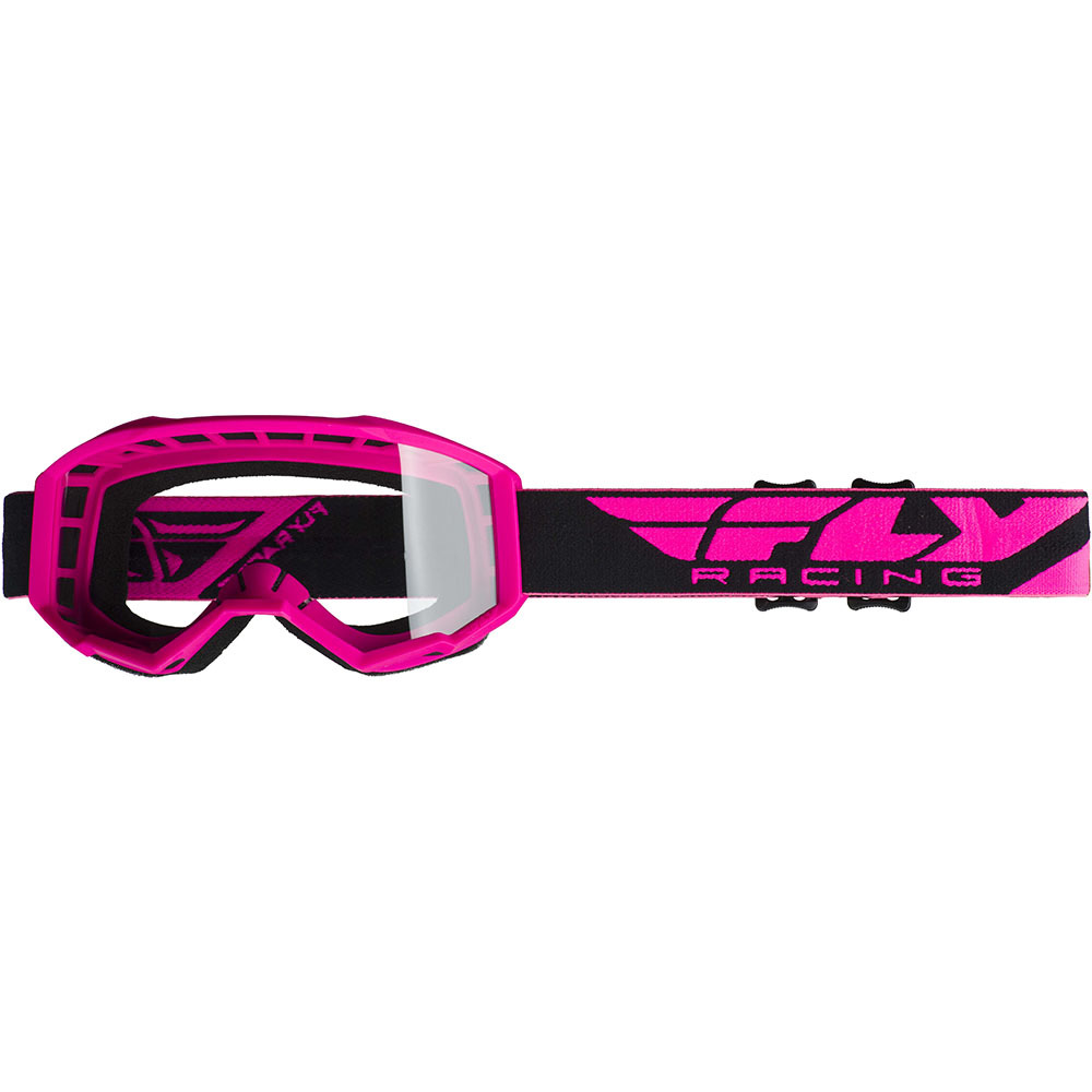 NEW Fly Racing MX Focus HiVis Pink Clear Kids Motocross Dirt Bike