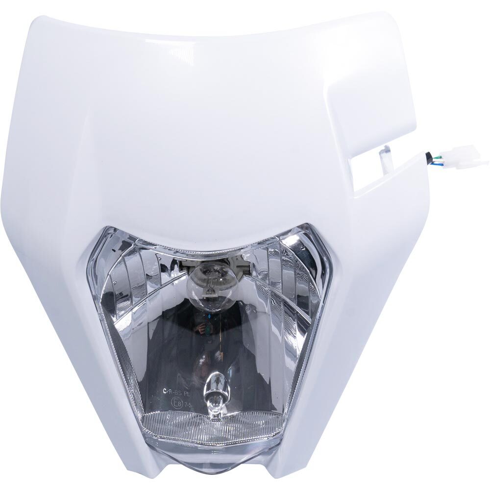 Headlight Cemoto in KTM EXC Style 1999-2003 white, Bilux, without