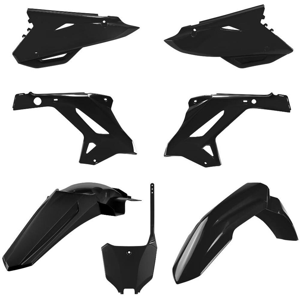 パーツ Polisport Plastic Kit CR 125/250 Polisport Honda CR125/250 02-07 Black 2022 Restyle Plastics Kit