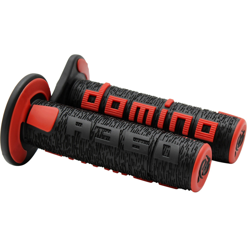 High Waisted Running Shorts Domino Racing A360 Off-Road - Black Gray Motorcycle Hand Grips Dirt Bike Grips