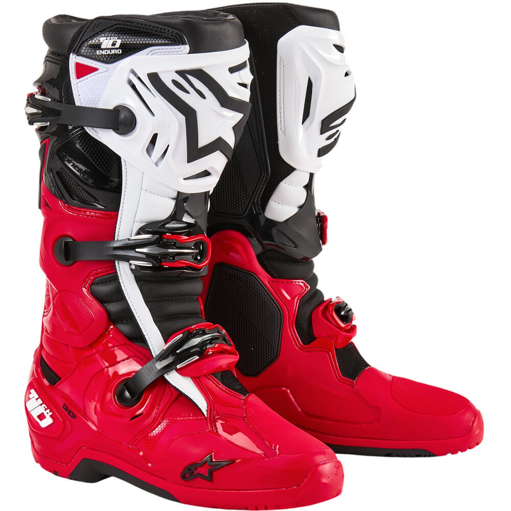 Alpinestars 2026 Tech 10 Bright Red/Black/White Enduro Boots | Buy