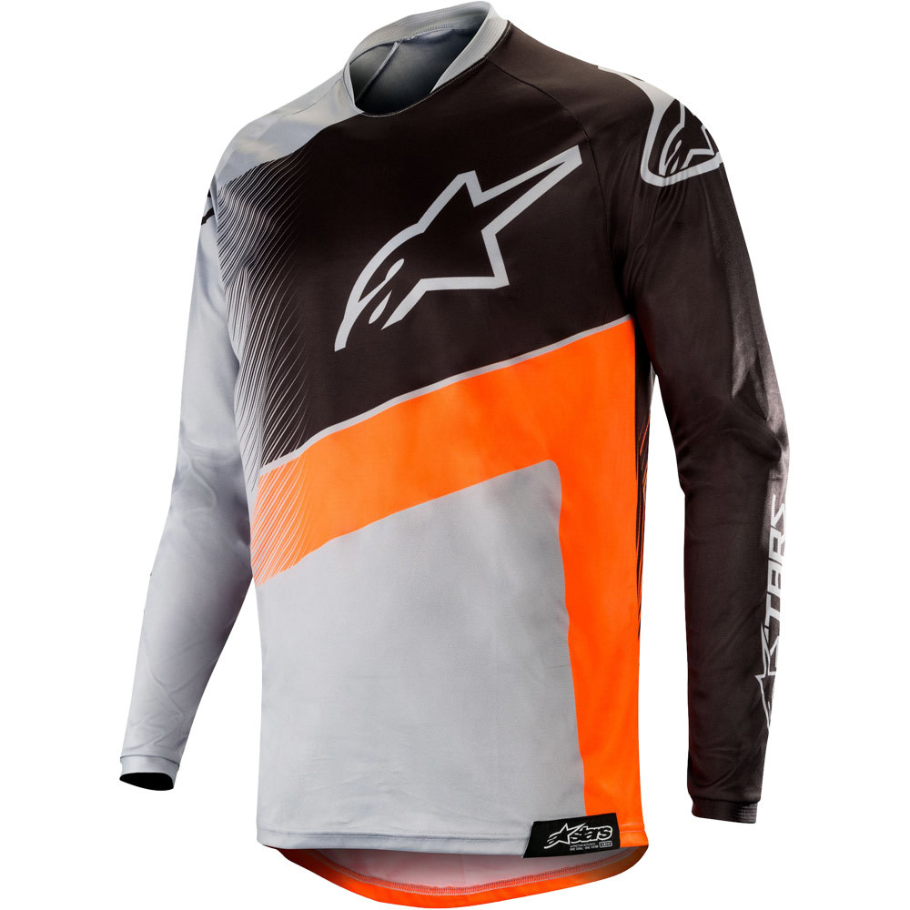 NEW Alpinestars 2019 MX Gear Racer Supermatic Grey FLO Orange Motocross Jersey eBay