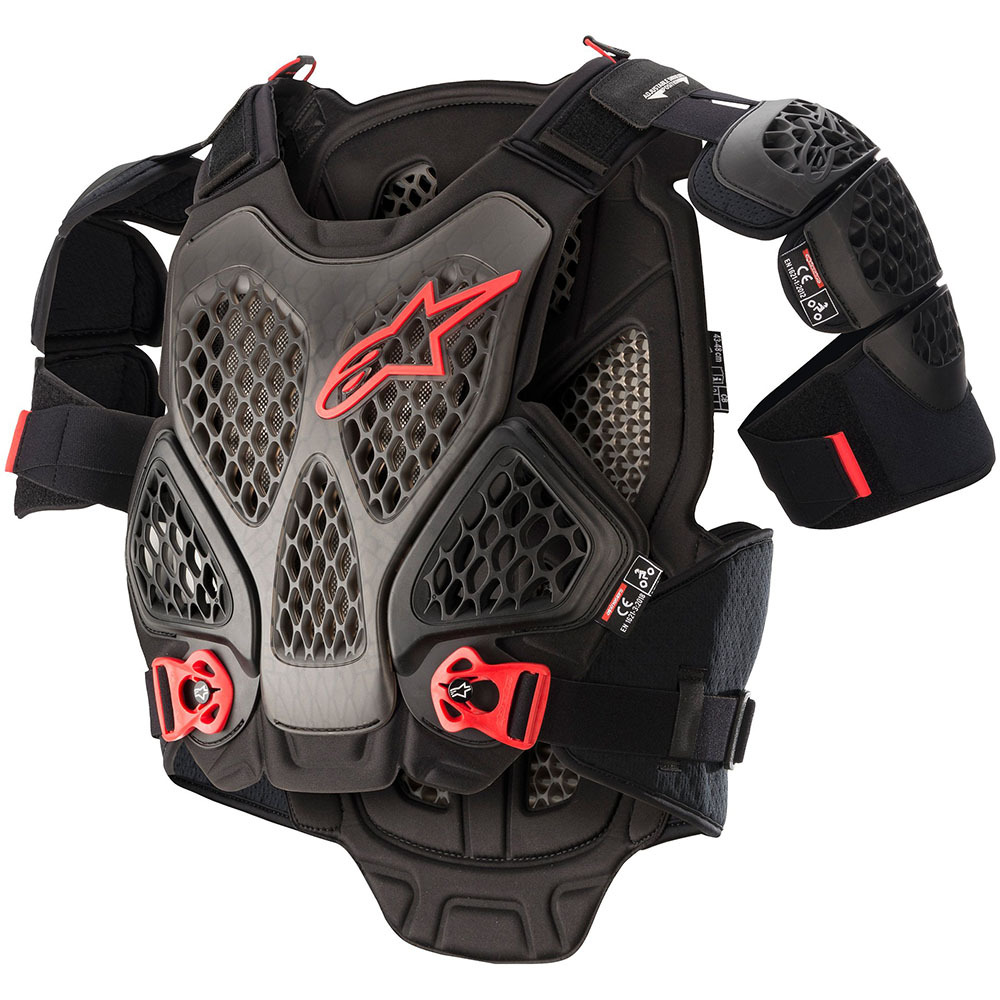 Alpinestars A-6 Chest Protector Black/Red Body Armour at MXstore