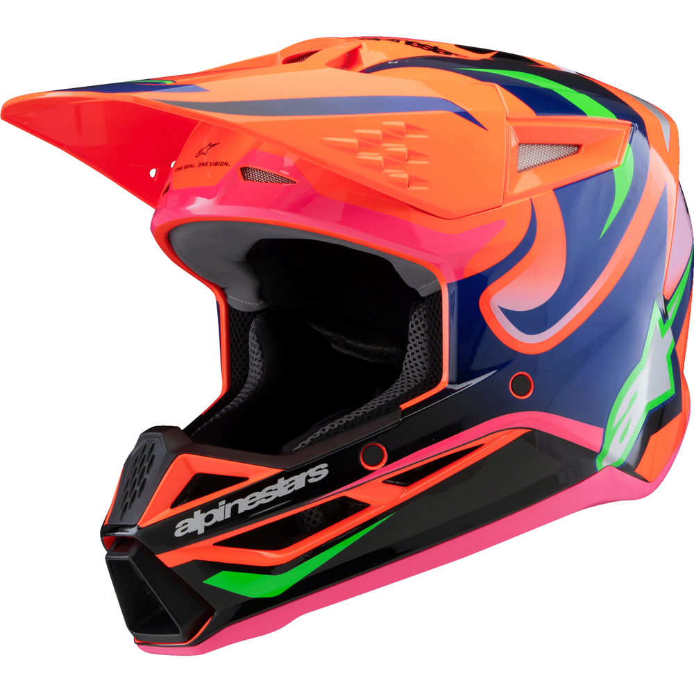 Alpinestars 2026 S-M3 Deegan Fluro Orange/Purple/Pink Kids Helmet