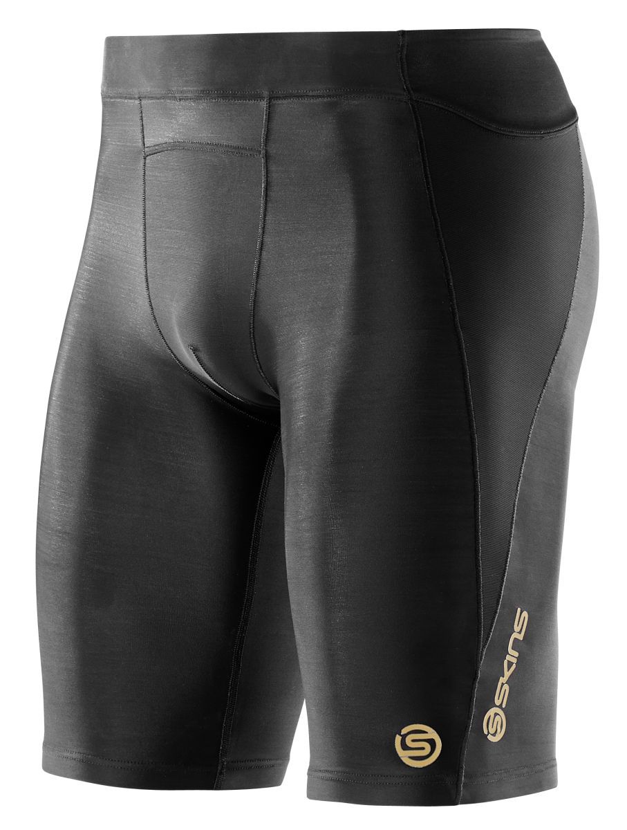 NEW Skins A400 1/2 Pants Black Running Gym Mens Half Length Compression