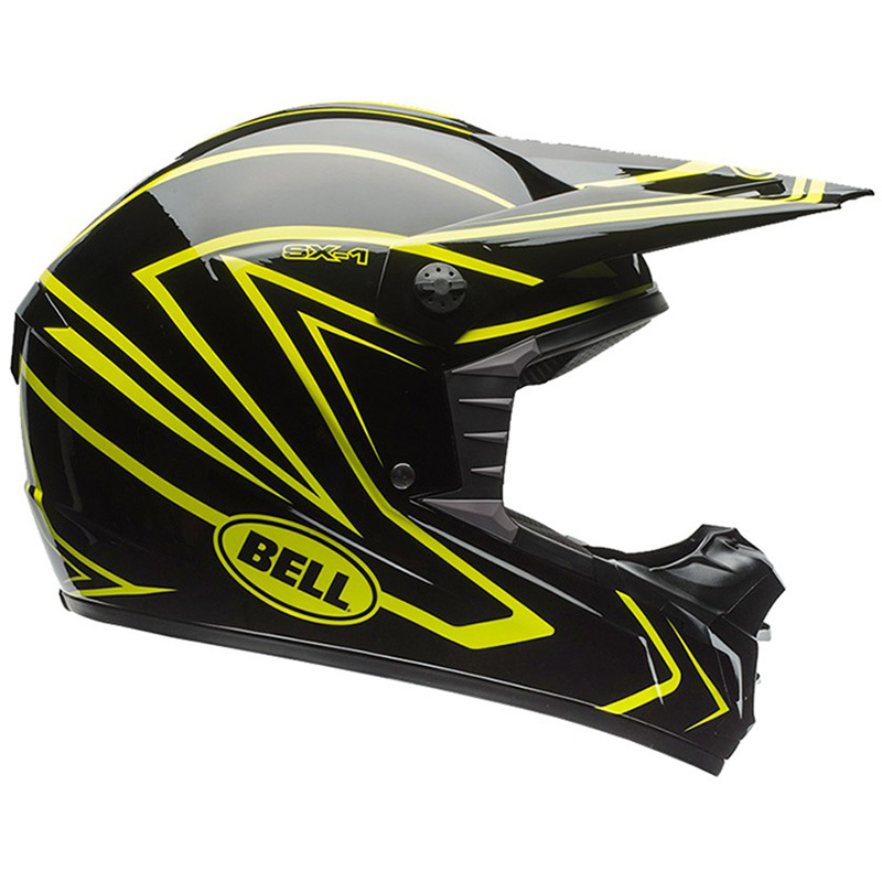 Bell Helmets Mx NEW 2017 SX1 Whip Pin Black Yellow Dirt Bike Motocross Helmet eBay