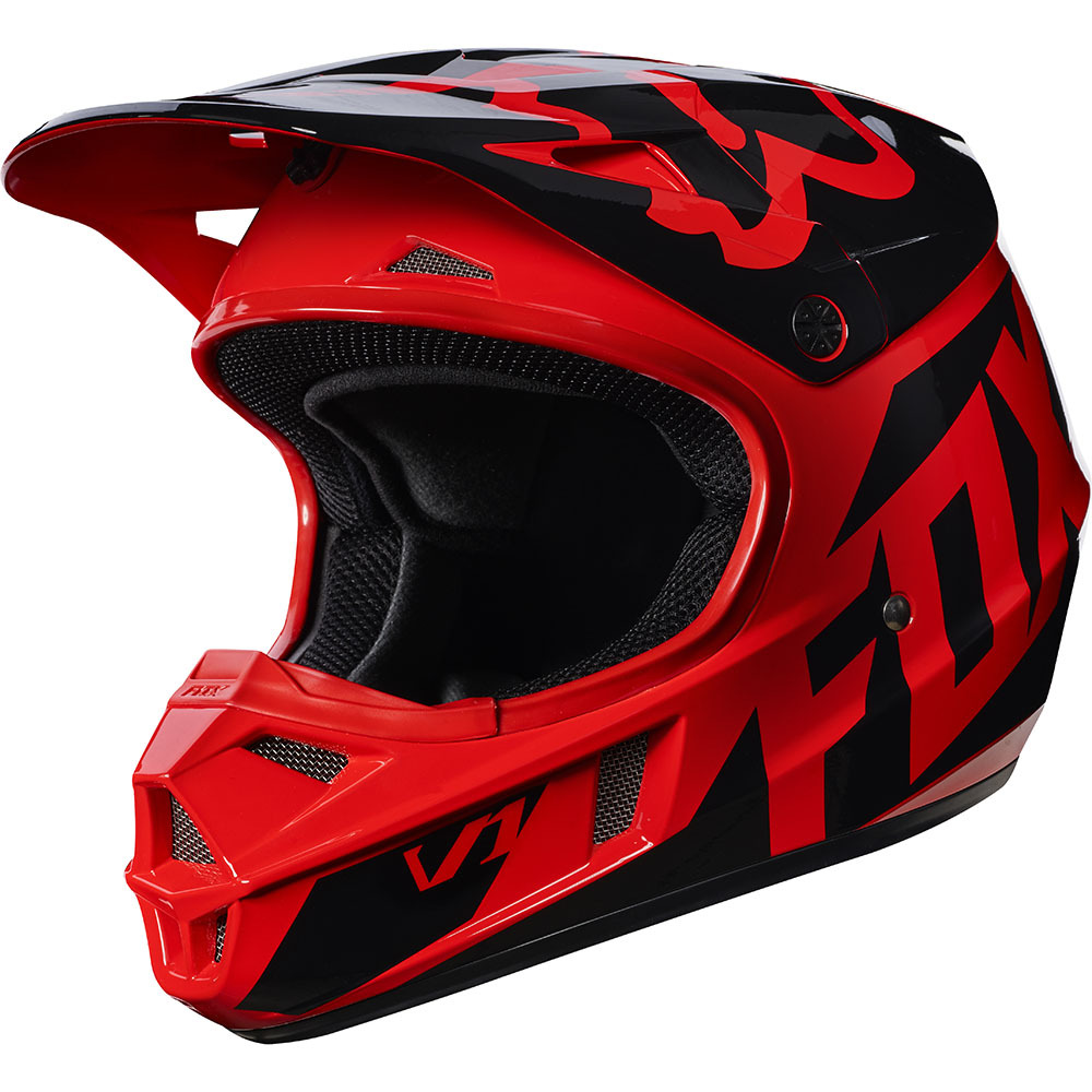 Fox Racing 2017 Kids Mx NEW V1 Race Red Black Youth Dirt Bike Motocross