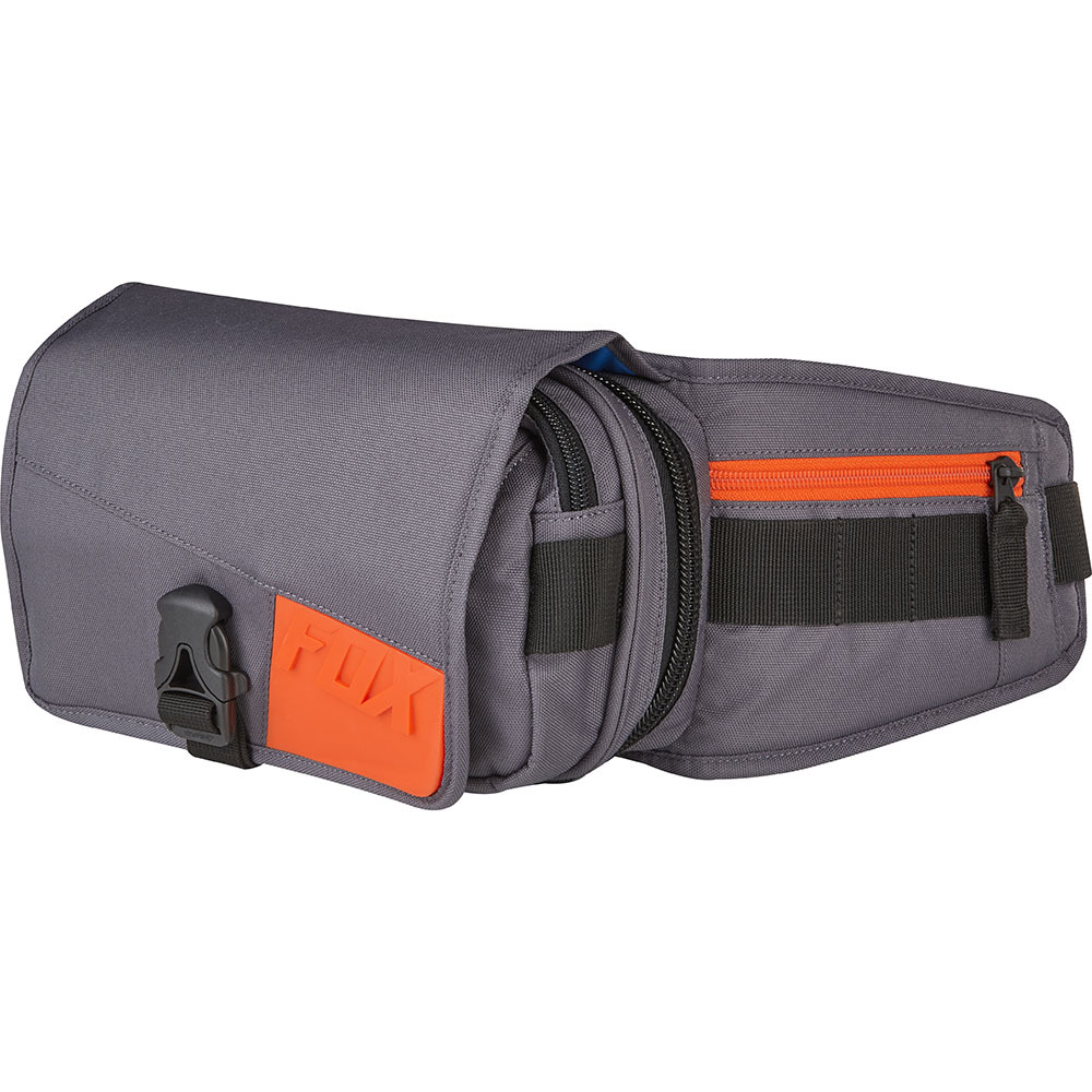 Fox RACING NEW MX Deluxe Grey Orange Dirt Bike Enduro Tool Bum Bag Roll