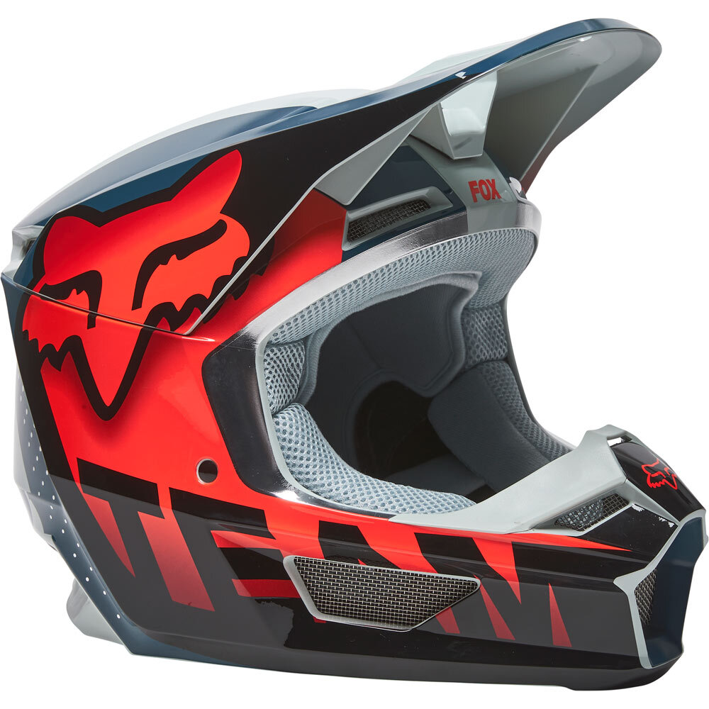 Fox 2022 V1 Trice Grey/Orange MIPS Helmet at MXstore