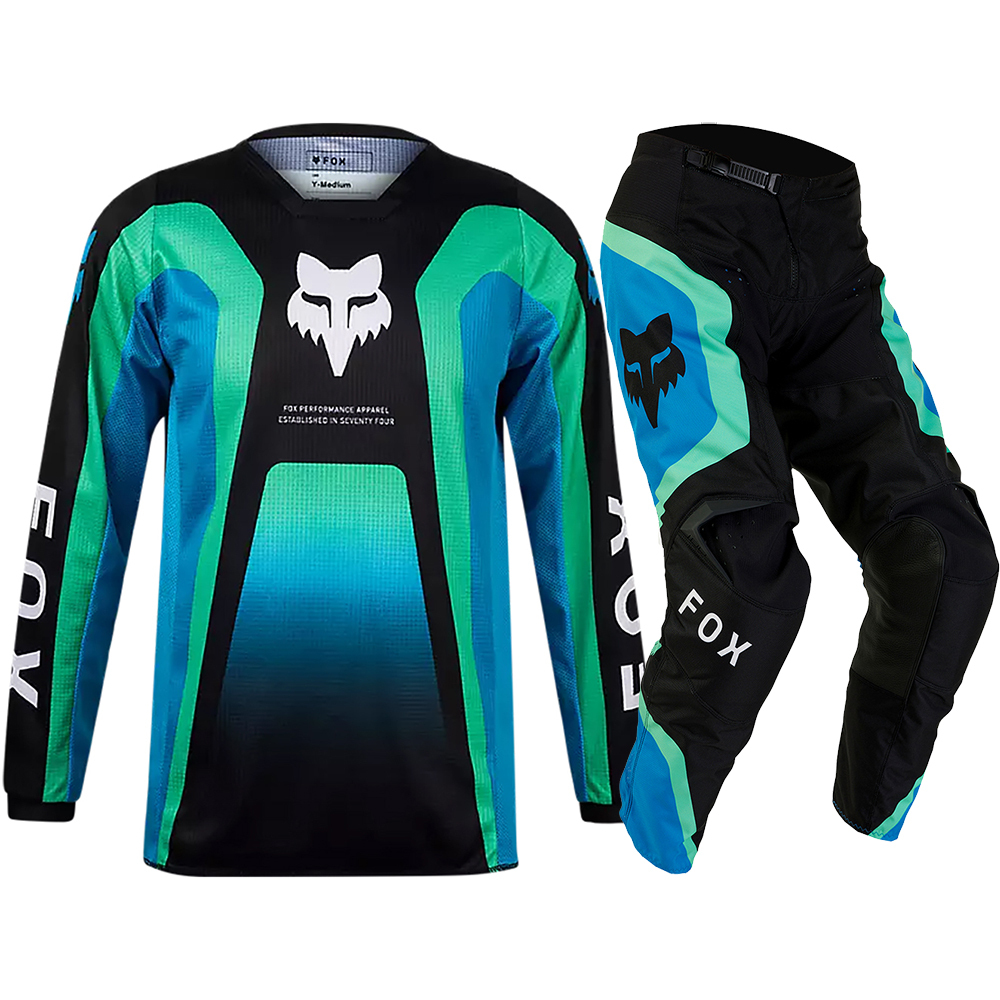 Fox 2024 180 Ballast Black Blue Kids Gear Set at MXstore