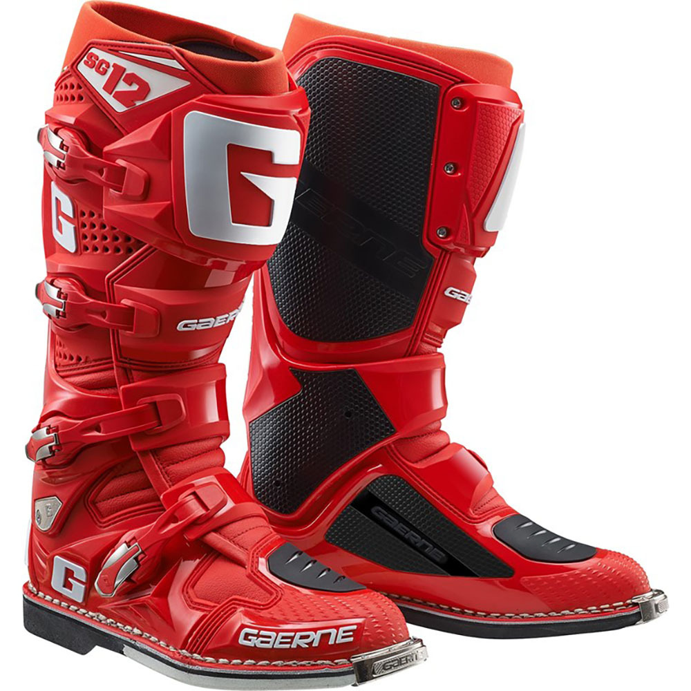 Gaerne SG 12 Solid Red Boots at MXstore