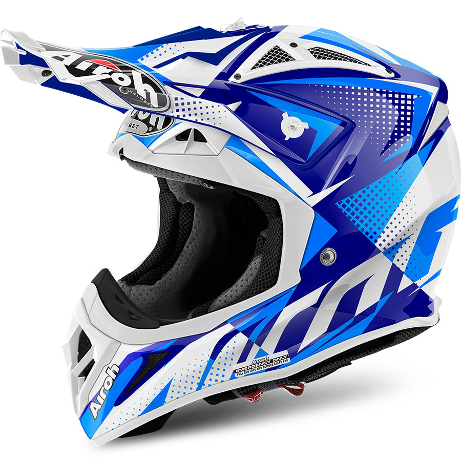 Airoh NEW Mx 2017 Aviator 2.2 Flash Blue White Motocross Dirt Bike