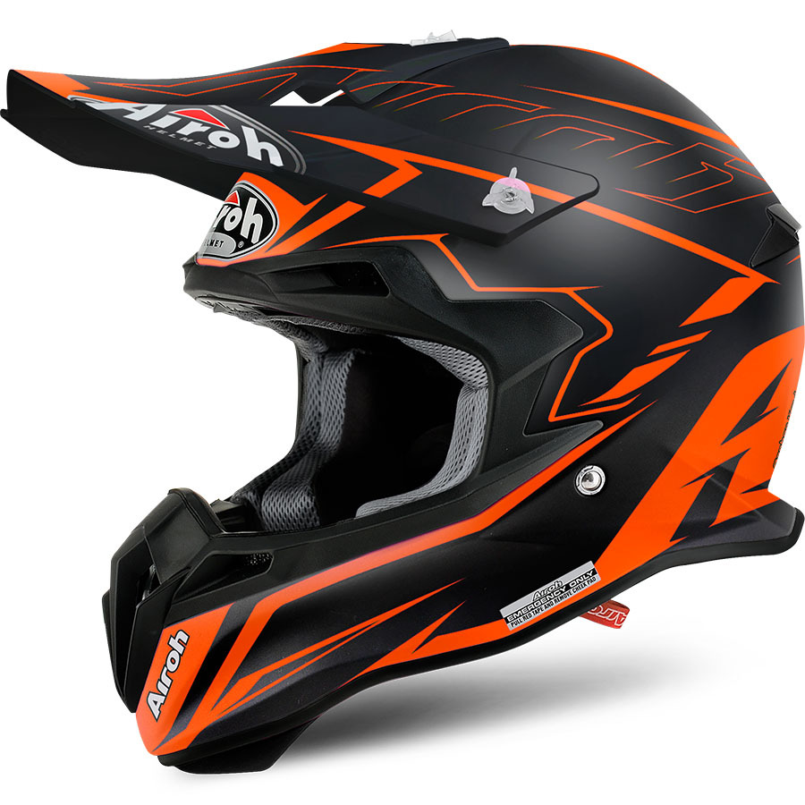 NEW Airoh 2017 Mx Terminator 2.1 Slim Matte Orange Black Motocross