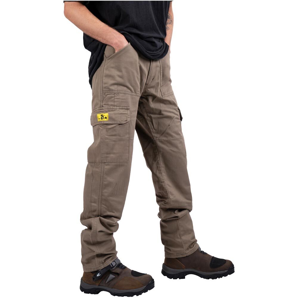 Draggin Khaki Mens Cargo Motorcycle Pants at MXstore