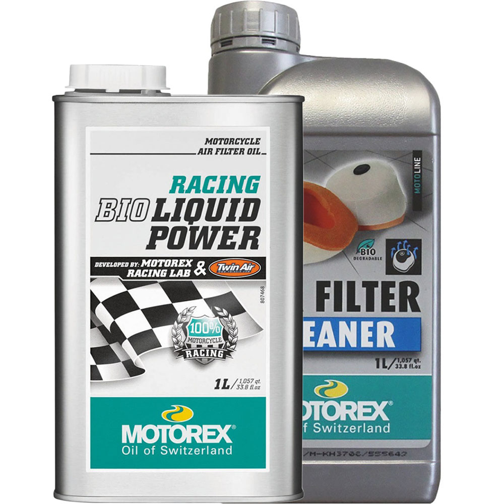 Motorex Bio Liquid Air Filter Oil And Dirt Remover Cleaner Pack at MXstore