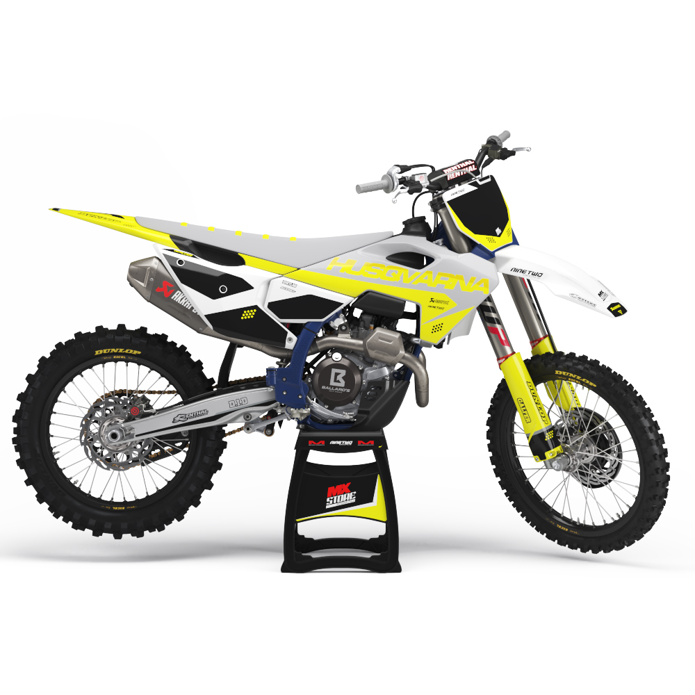 Ninetwo Decals Husqvarna FC/TC 125-450 19-22 White Yellow w/ Black BGS  Graphics Kit at MXstore