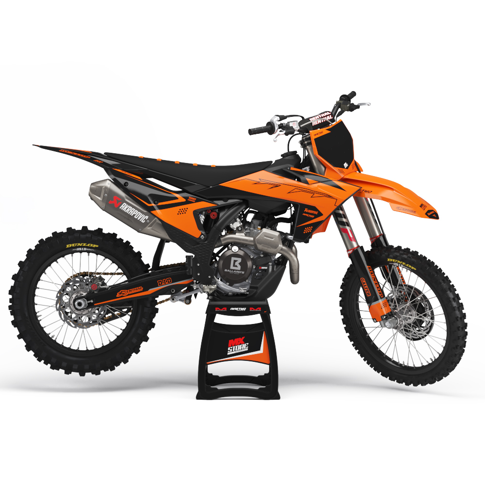 Ninetwo Decals KTM 125-500EXC/EXC-F 17-19 Orange Black w/ Black BGS  Graphics Kit at MXstore