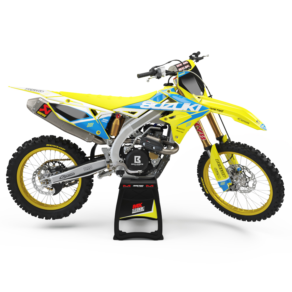 Ninetwo Decals Suzuki RM65/DRZ110 00-12 Yellow White w/ Black BGS