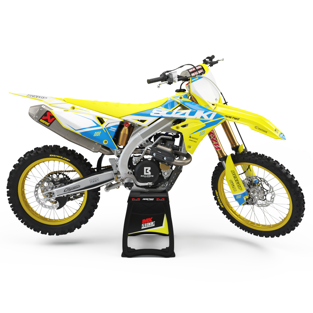 Ninetwo Decals Suzuki RMZ250 10-18 Yellow w/ White BGS Graphics