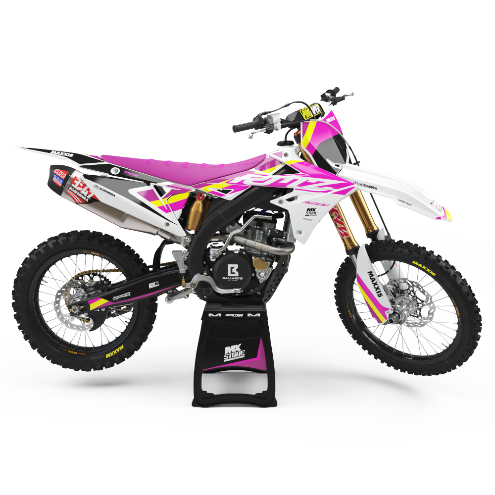 Ninetwo Decals Suzuki RMZ250 10-18 Pink w/ White Graphics Kit at