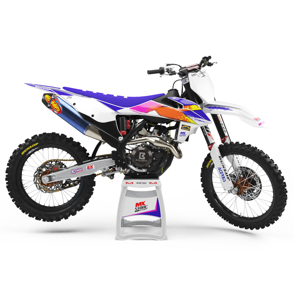 Ninetwo Decals KTM 125-250SX/SXF 09-10 Retro94 w/ White BGS