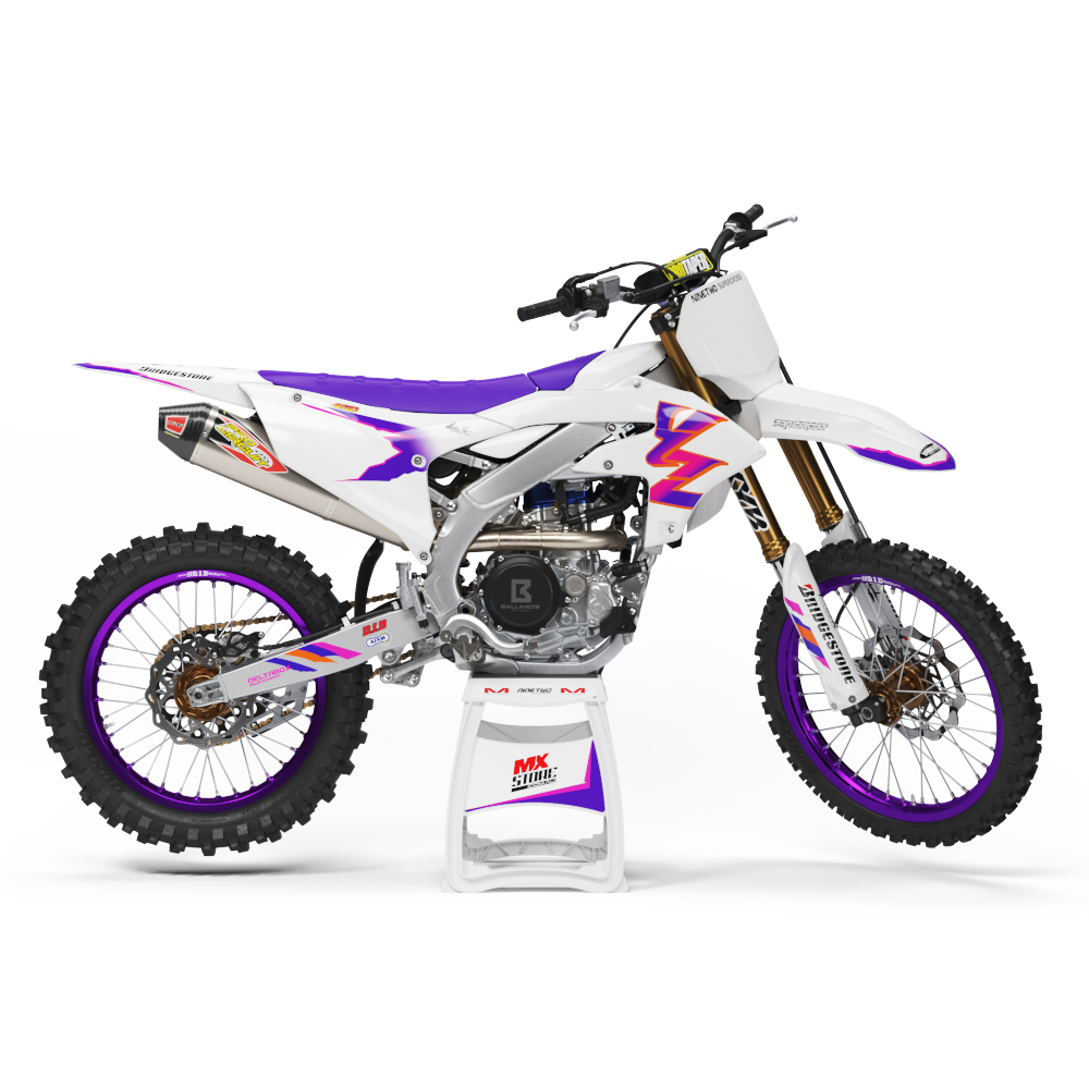 Ninetwo Decals Yamaha YZ250F 24-25 YZ450F 23-25 Retro93 White w/ White BGS  Graphics Kit at MXstore