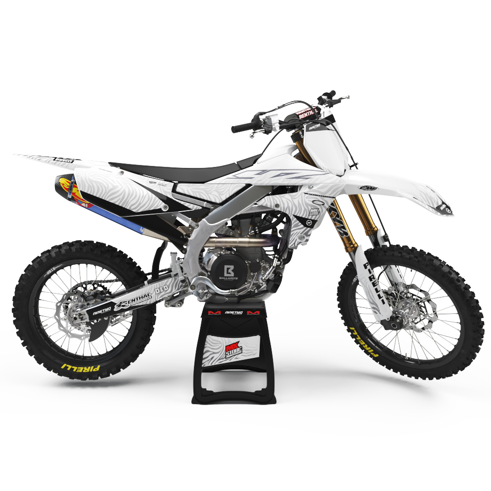 Ninetwo Decals Yamaha YZ250-450F 06-09 White Zebra Graphics Kit at