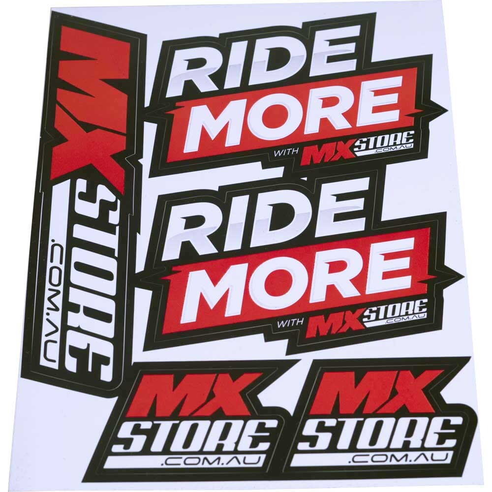 RIDE MORE with MXstore Sticker Sheet at MXstore