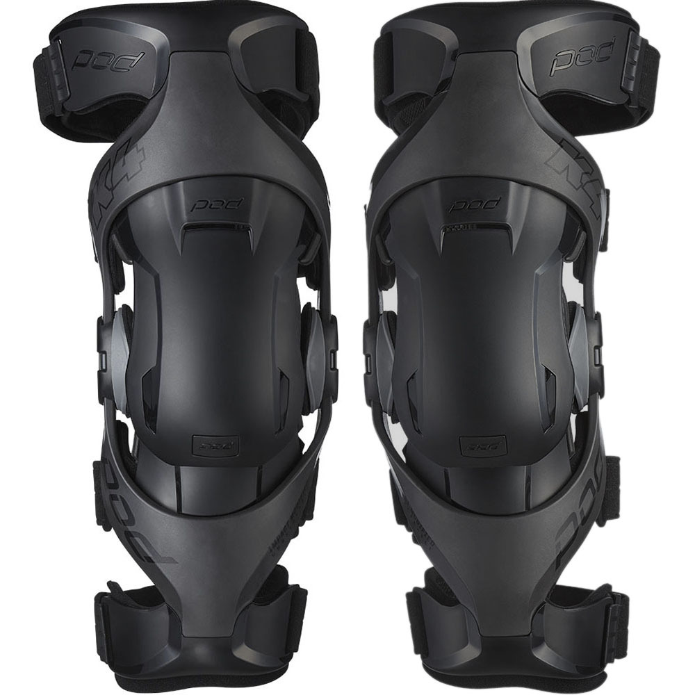 Pod K4 2.0 Graphite/Black Knee Brace Set at MXstore