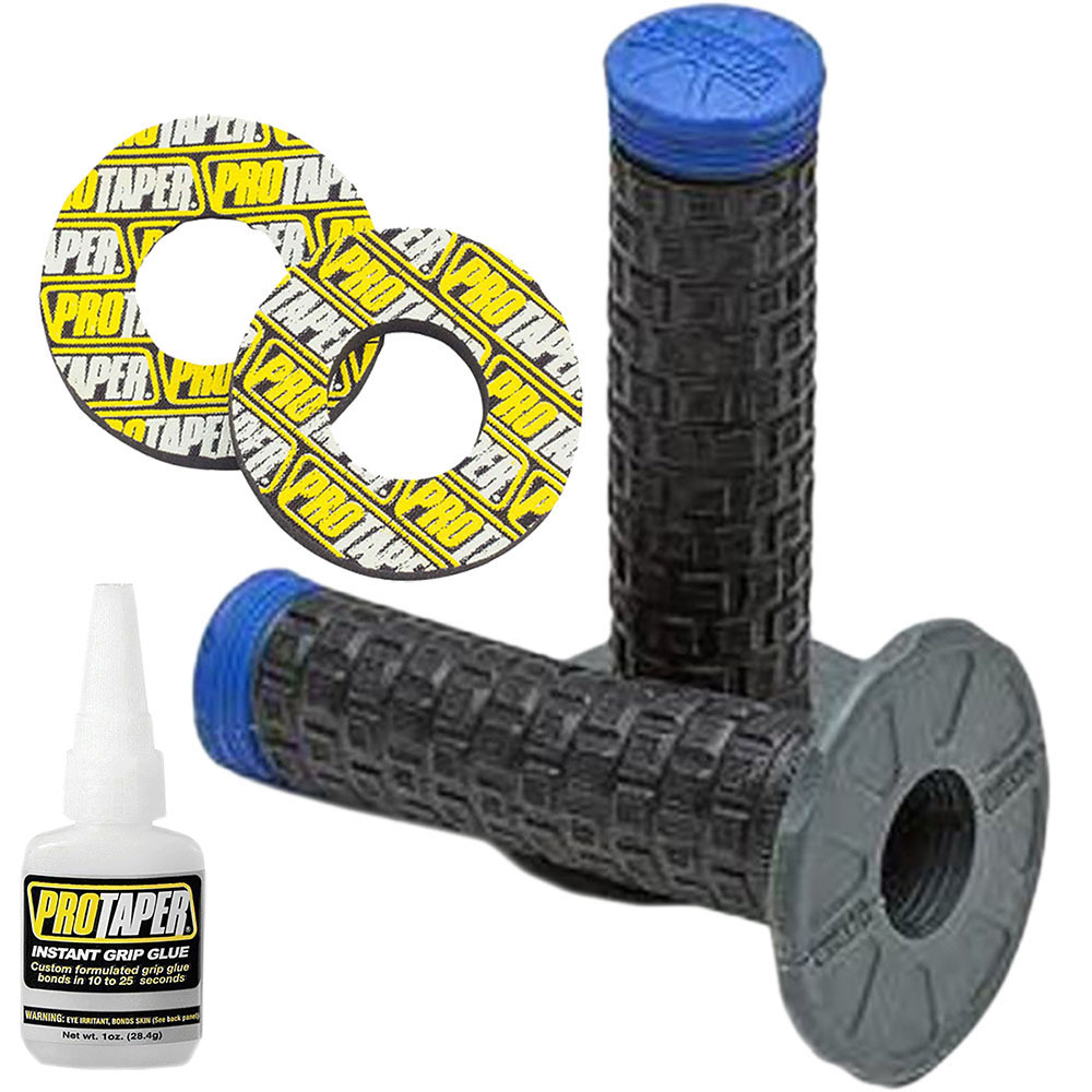 Pro Taper Pillow Top Motocross Dirt Bike Grip Includes GLUE! GREY/BLACK