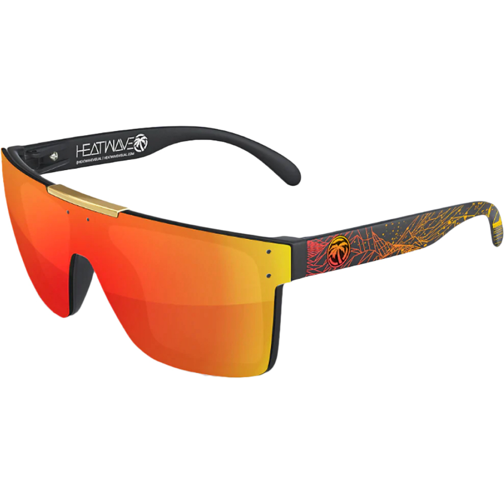 Heatwave Visual Quatro Neon Red-Gridwave/Sunblast Sunglasses at MXstore