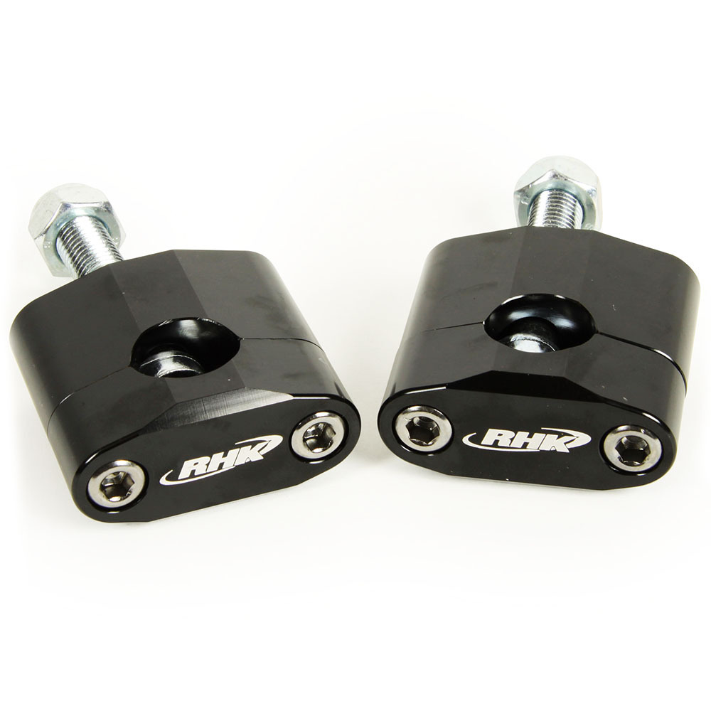 NEW RHK Mx 12mm Bolt Black Motorbike 7/8" Handlebars 35mm Risers Bar