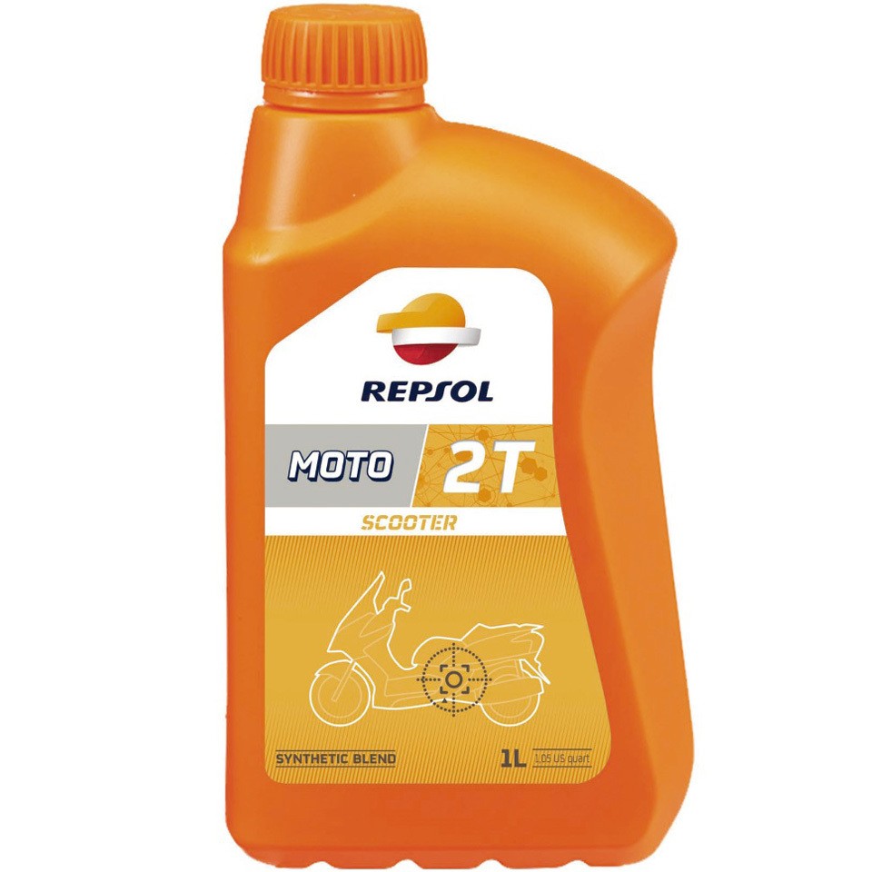 Repsol Moto Scooter 2T Synthetic Blend 2 Stroke Moped 1L PreMix