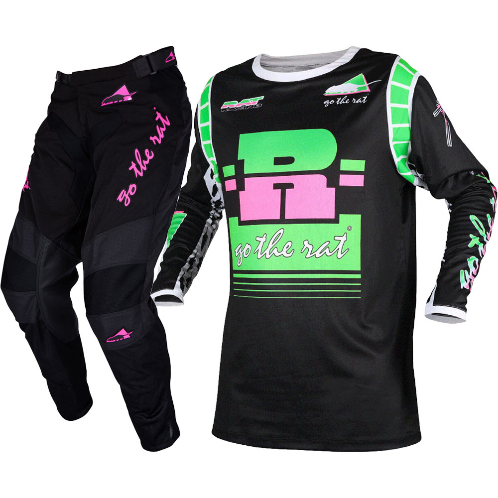 Rat Racing Go The Rat Black/Pink Pants at MXstore