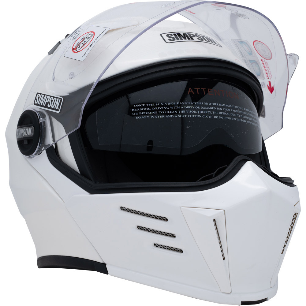 Simpson Casco Bandit Mx Simpson Modular Bandit White Helmet