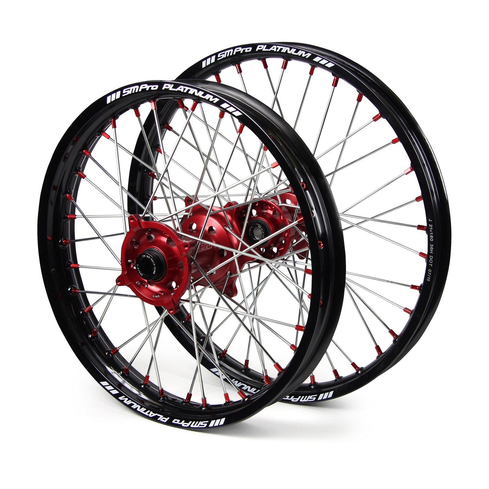 TARAZON Billet MX Supermoto Wheel Hubs for Rims for Honda CR125 CR250 2002-2007 CRF250R CRF450R 2004-2012 CRF250X CRF450X 2004-2016 Front Rear Red Aluminum Wheel Hub 36 Spokes holes 