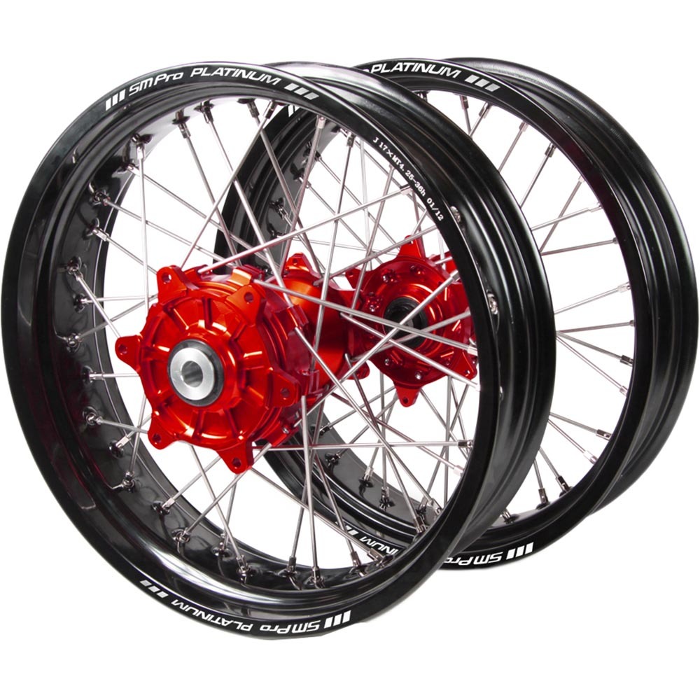 marchesinis MOTARD ホイールハブ HONDA CRF450R SM Pro Platinum Honda CRF250/450RX 17-25 Black/Red Cushed Motard