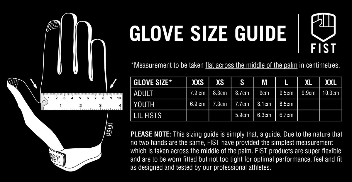 Fist Gloves Size Chart
