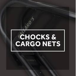 Wheel chocks and cargo nets