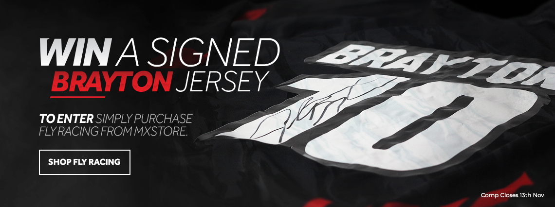 Shop Fly Racing to win a signed Brayton Jersey