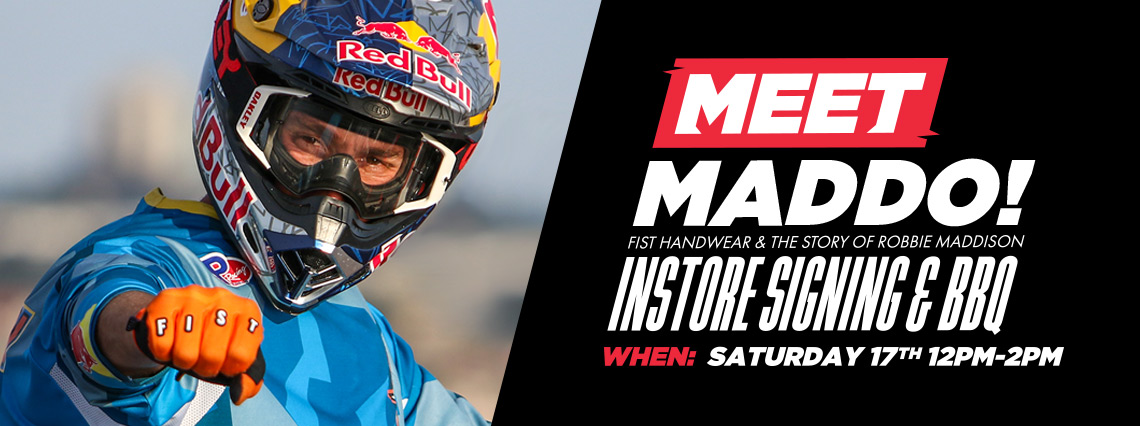 Robbie Maddison book signing at MXstore