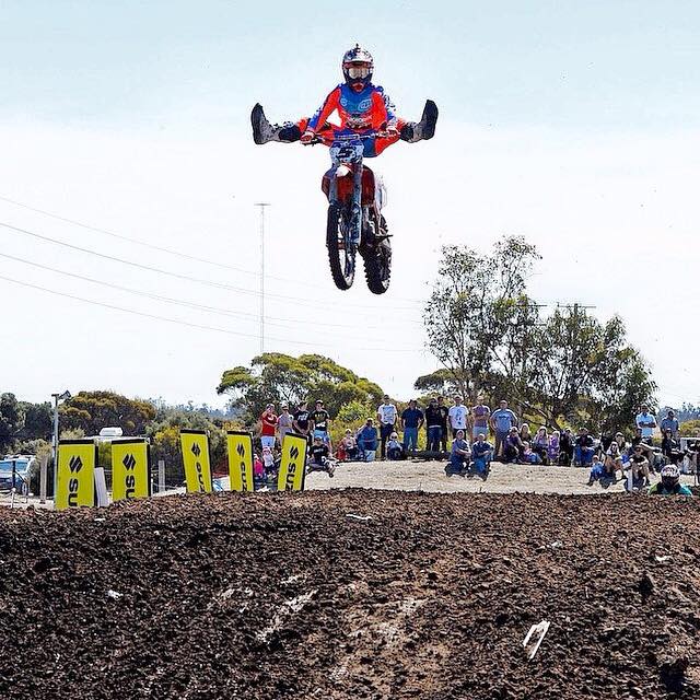 Gibbs isn't about to win any FMX contests, but he is leading the 450 championship!